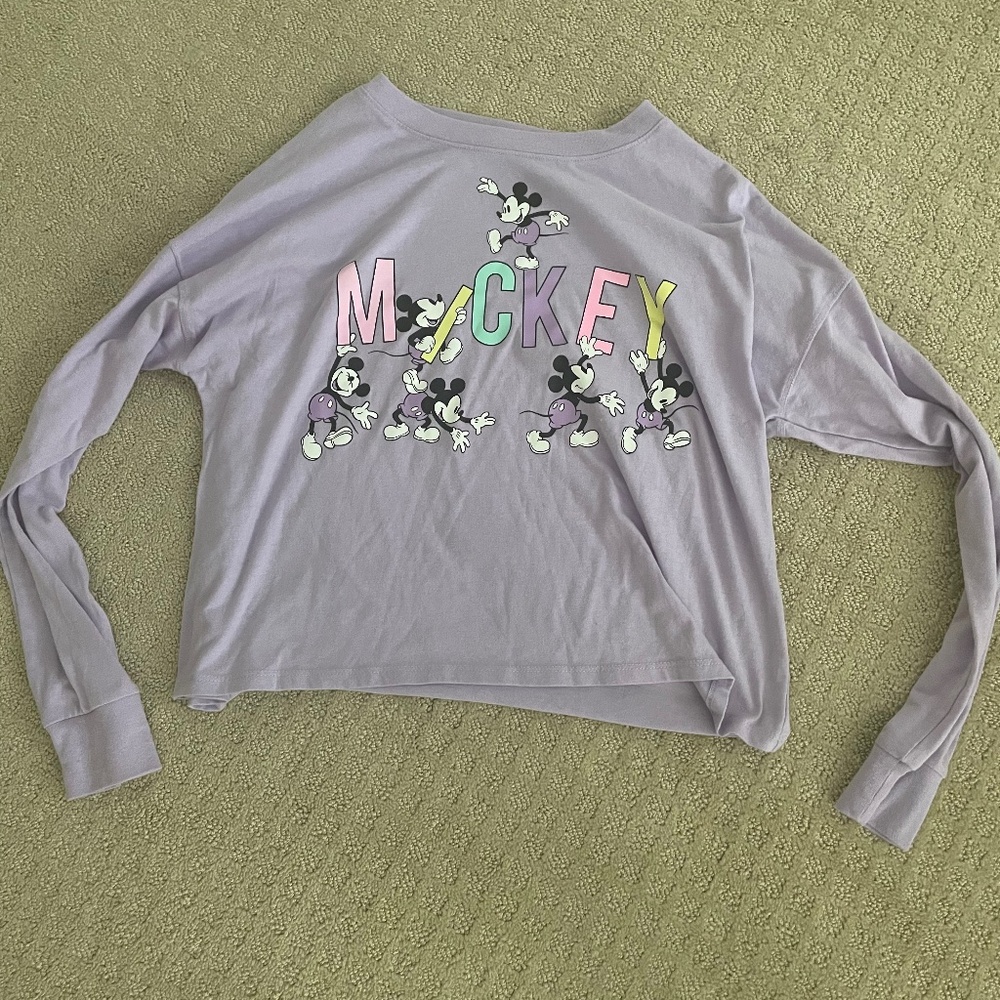 Mickey Mouse Disney purple long sleeve shirt